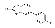 6-(4-fluorophenyl)-1,3-dihydroindol-2-one结构式