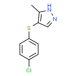 4-CHLOROPHENYL 3-METHYL-1H-PYRAZOL-4-YL SULFIDE结构式