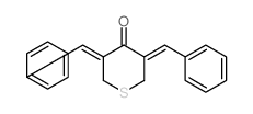 4H-Thiopyran-4-one,tetrahydro-3,5-bis(phenylmethylene)- Structure