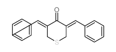 4H-Thiopyran-4-one,tetrahydro-3,5-bis(phenylmethylene)-结构式