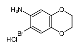 7-Bromo-2,3-dihydro-1,4-benzodioxin-6-amine, HCl Structure