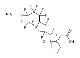 ammonium N-ethyl-N-[(heptadecafluorooctyl)sulphonyl]glycinate Structure