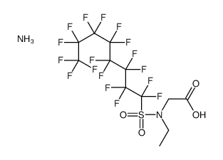 ammonium N-ethyl-N-[(heptadecafluorooctyl)sulphonyl]glycinate结构式