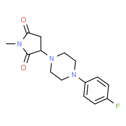 3-[4-(4-Fluorophenyl)-1-piperazinyl]-1-methyl-2,5-pyrrolidinedione结构式