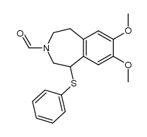 3-formyl-7,8-dimethoxy-1-phenylsulfanyl-2,3,4,5-tetrahydro-1H-3-benzazepine结构式