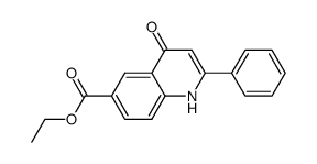 4-oxo-2-phenyl-1,4-dihydro-quinoline-6-carboxylic acid ethyl ester结构式