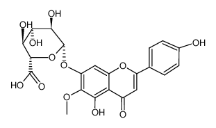 hispidulin 7-O-β-D-glucuronopyranoside结构式