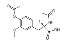 (S)-(+)-N-Acetyl-3-(4-acetoxy-3-methoxyphenyl)alanin结构式
