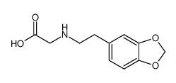 N-(2-benzo[1,3]dioxol-5-yl-ethyl)-glycine结构式