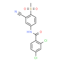 2,4-DICHLORO-N-[3-CYANO-4-(METHYLSULFONYL)PHENYL]BENZENECARBOXAMIDE Structure