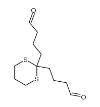 4,4'-(1,3-dithiane-2,2-diyl)dibutanal结构式