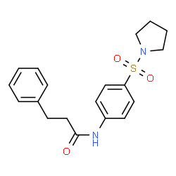 3-phenyl-N-[4-(pyrrolidin-1-ylsulfonyl)phenyl]propanamide structure