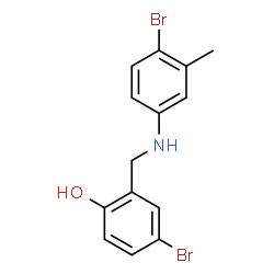 4-BROMO-2-[(4-BROMO-3-METHYLANILINO)METHYL]BENZENOL structure