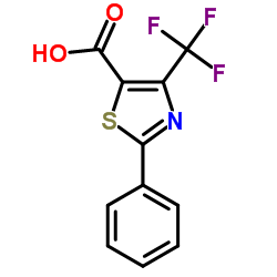 2-Phenyl-4-(trifluoromethyl)-1,3-thiazole-5-carboxylic acid结构式