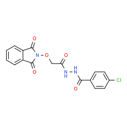 N'-(4-CHLOROBENZOYL)-2-[(1,3-DIOXO-1,3-DIHYDRO-2H-ISOINDOL-2-YL)OXY]ACETOHYDRAZIDE结构式