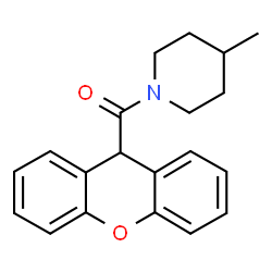 (4-methylpiperidin-1-yl)(9H-xanthen-9-yl)methanone结构式