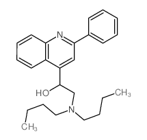 4-Quinolinemethanol, a-[(dibutylamino)methyl]-2-phenyl- Structure