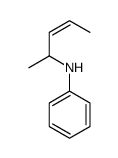 N-pent-3-en-2-ylaniline Structure