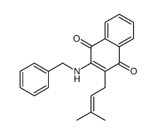 2-(benzylamino)-3-(3-methylbut-2-enyl)naphthalene-1,4-dione Structure