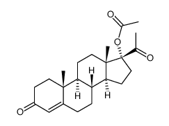 (8R,9S,10R,13S,14S,17R)-17-acetyl-10,13-dimethyl-3-oxo-2,3,6,7,8,9,10,11,12,13,14,15,16,17-tetradecahydro-1H-cyclopenta[a]phenanthren-17-yl acetate结构式