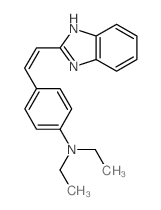 4-[2-(1H-benzoimidazol-2-yl)ethenyl]-N,N-diethyl-aniline结构式