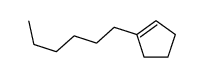 1-hexylcyclopentene结构式