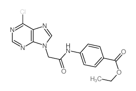 Benzoic acid,4-[[2-(6-chloro-9H-purin-9-yl)acetyl]amino]-, ethyl ester结构式