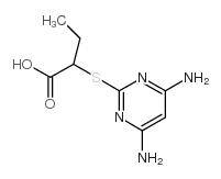 2-(4,6-Diamino-pyrimidin-2-ylsulfanyl)-butyric acid structure