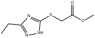Acetic acid, [(5-ethyl-1H-1,2,4-triazol-3-yl)thio]-, methyl ester (9CI) Structure