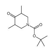 3,5-二甲基-4-氧代哌啶-1-羧酸叔丁酯结构式