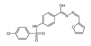 4-[(4-chlorophenyl)sulfonylamino]-N-(furan-2-ylmethylideneamino)benzamide结构式