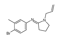 N-(4-bromo-3-methylphenyl)-1-prop-2-enylpyrrolidin-2-imine结构式