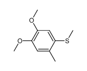 4,5-Dimethoxy-2-methylmercapto-1-methyl-benzol结构式