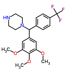 1-{[4-(Trifluoromethyl)phenyl](3,4,5-trimethoxyphenyl)methyl}piperazine Structure