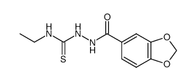 1-(benzo[1,3]dioxole-5-carbonyl)-4-ethyl-thiosemicarbazide Structure