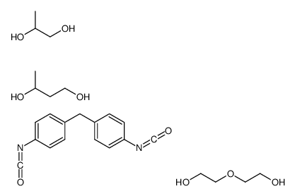 butane-1,3-diol,2-(2-hydroxyethoxy)ethanol,1-isocyanato-4-[(4-isocyanatophenyl)methyl]benzene,propane-1,2-diol Structure