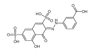 3-[2-(8-hydroxy-1-oxo-3,6-disulfonaphthalen-2-ylidene)hydrazinyl]benzoic acid结构式