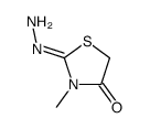 2-hydrazinylidene-3-methyl-1,3-thiazolidin-4-one结构式