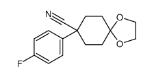 8-(4-氟-苯基)-1,4-二噁螺[4.5]癸烷-8-甲腈结构式