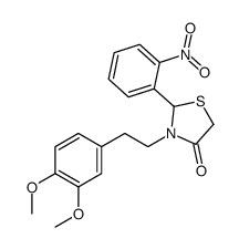 3-[2-(3,4-dimethoxyphenyl)ethyl]-2-(2-nitrophenyl)-1,3-thiazolidin-4-one Structure