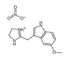3-(4,5-dihydro-1H-imidazol-1-ium-2-ylmethyl)-5-methoxy-1H-indole,nitrate Structure