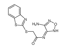 N-(4-amino-1,2,5-oxadiazol-3-yl)-2-(1,3-benzothiazol-2-ylsulfanyl)acetamide结构式