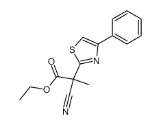 2-cyano-2-(4-phenyl-thiazol-2-yl)-propionic acid ethyl ester结构式