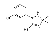 2-(3-chlorophenyl)-5,5-dimethyl-1,2,4-triazolidine-3-thione结构式