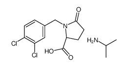 (2S)-1-[(3,4-dichlorophenyl)methyl]-5-oxopyrrolidine-2-carboxylic acid,propan-2-amine结构式