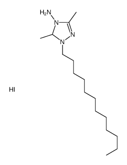 1-dodecyl-3,5-dimethyl-1,5-dihydro-1,2,4-triazol-1-ium-4-amine,iodide Structure