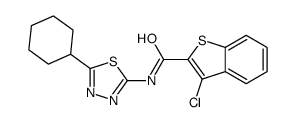Benzo[b]thiophene-2-carboxamide, 3-chloro-N-(5-cyclohexyl-1,3,4-thiadiazol-2-yl)- (9CI) Structure