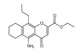 5-amino-4-oxo-10-propyl-6,7,8,9-tetrahydro-4H-benzo[g]chromene-2-carboxylic acid ethyl ester结构式
