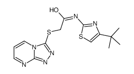 Acetamide, N-[4-(1,1-dimethylethyl)-2-thiazolyl]-2-(1,2,4-triazolo[4,3-a]pyrimidin-3-ylthio)- (9CI)结构式