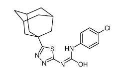 1-[5-(1-adamantyl)-1,3,4-thiadiazol-2-yl]-3-(4-chlorophenyl)urea结构式